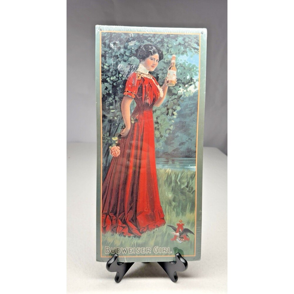Budweiser Girl 1907 Advertising Sign Nostalgia Ink Anheuser Busch Reproduction